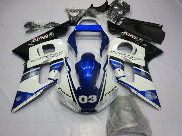 1998-2002 Blue and Silver R6 Motorcycle Fairings