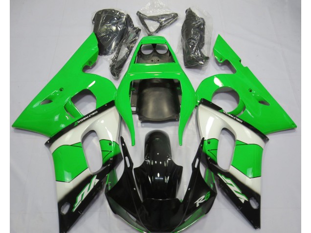 1998-2002 Green White and Black R6 Motorcycle Fairings