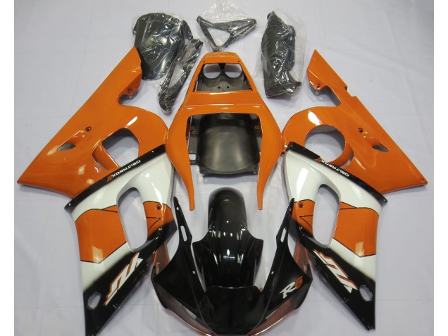 1998-2002 Orange White and Black R6 Motorcycle Fairings