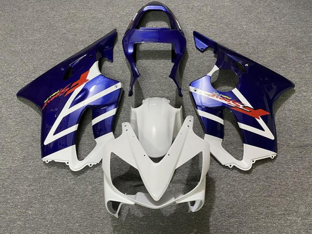 2001-2003 Deep Blue and White CBR600 F4i Motorcycle Fairings