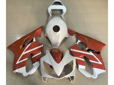 2001-2003 Gloss White and Orange CBR600 F4i Motorcycle Fairings