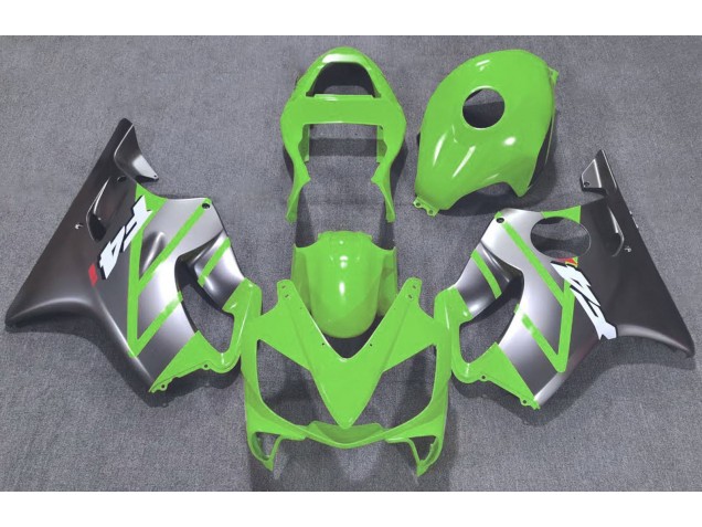 2001-2003 Green and Matte Silver CBR600 F4i Motorcycle Fairings