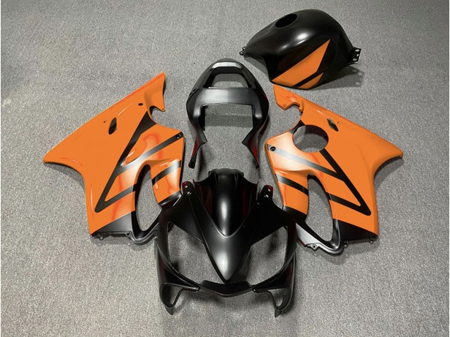2001-2003 Matte Black and Orange CBR600 F4i Motorcycle Fairings