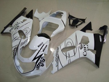 2001-2003 White Corona GSXR 600-750 Motorcycle Fairings