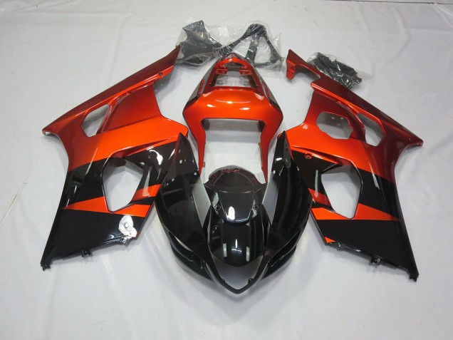 2003-2004 Burnt orange and Black GSXR 1000 Motorcycle Fairings