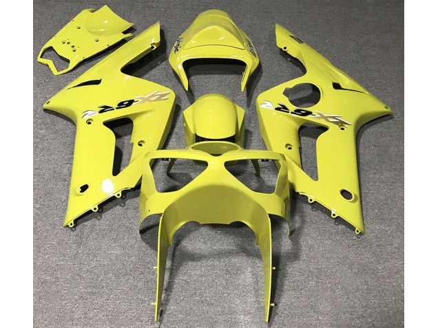 2003-2004 Gloss Yellow ZX6R Motorcycle Fairings