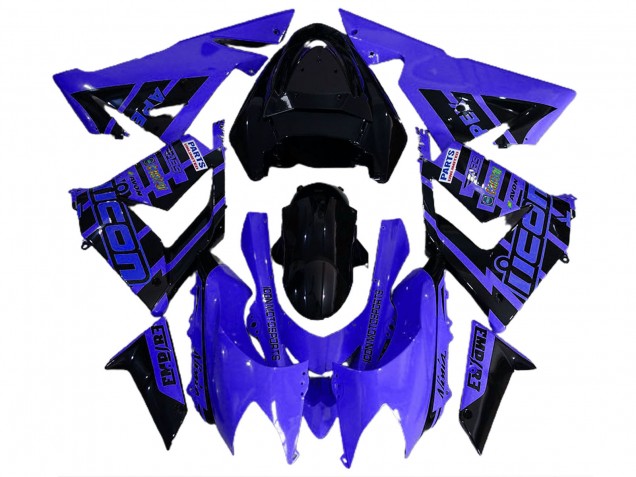 2004-2005 Blue and Black & Logos ZX10R Motorcycle Fairings