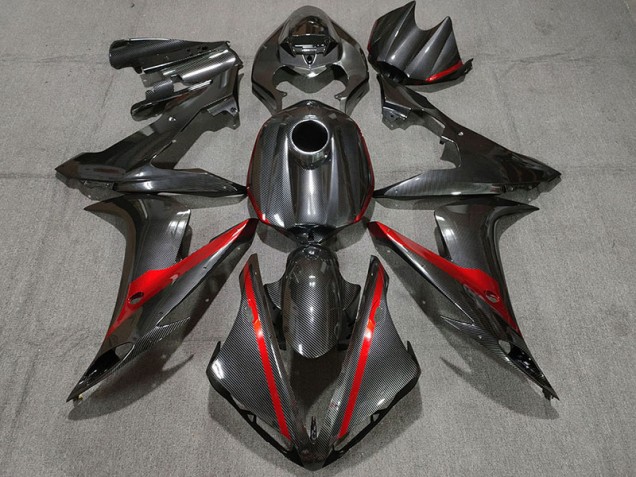 2004-2006 Carbon Fiber Style w Red R1 Motorcycle Fairings