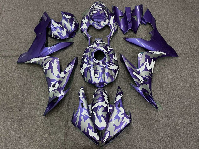 2004-2006 Dark Purple Camo R1 Motorcycle Fairings