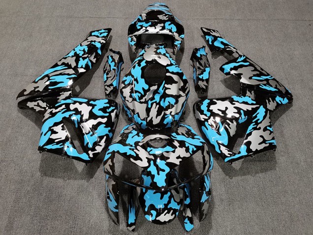 2005-2006 Camo & LIGHT BLUE CBR600RR Motorcycle Fairings