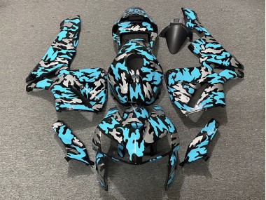 2005-2006 Camo & LIGHT CYAN CBR600RR Motorcycle Fairings