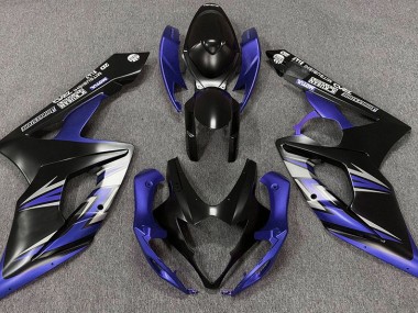 2005-2006 Matte Black and Blue GSXR 1000 Motorcycle Fairings