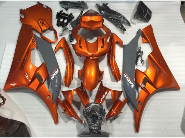 2006-2007 Burnt Orange and Nardo R6 Motorcycle Fairings