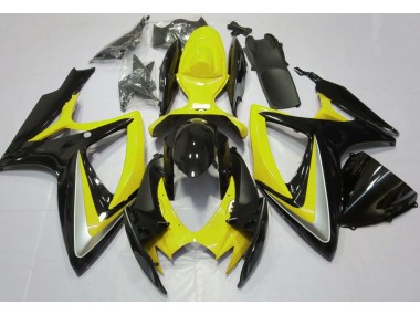 2006-2007 Gloss Yellow Debadged GSXR 600-750 Motorcycle Fairings