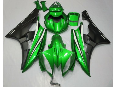 2006-2007 Green Black and White R6 Motorcycle Fairings