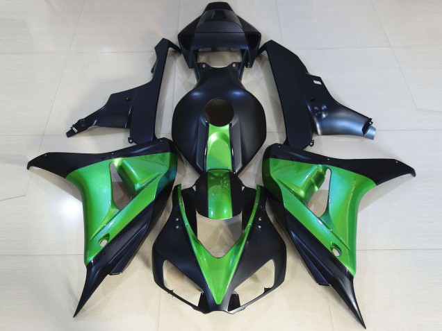 2006-2007 Matte Black & Green CBR1000RR Motorcycle Fairings