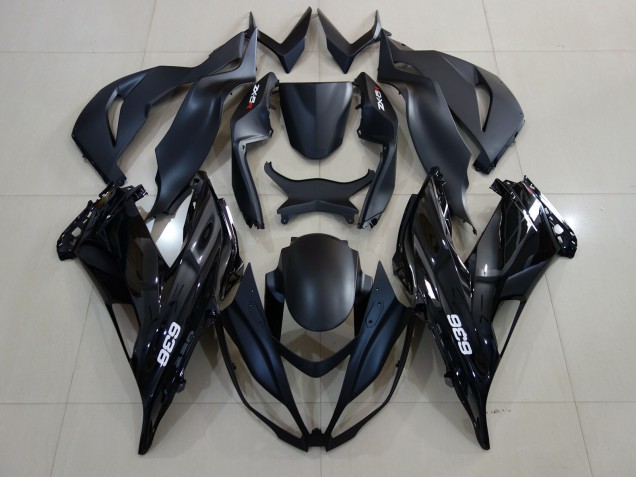 2007-2008 Gloss Black 636 Logo ZX6R Motorcycle Fairings