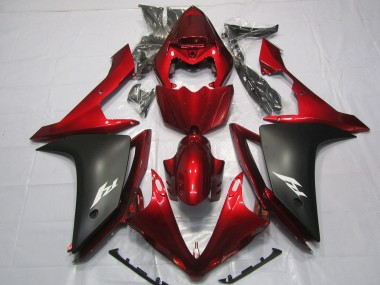 2007-2008 Maroon and Matte R1 Motorcycle Fairings