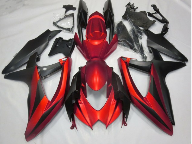2008-2010 Matte Red No R GSXR 600-750 Motorcycle Fairings