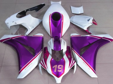 2008-2011 Gloss Purple and White CBR1000RR Motorcycle Fairings