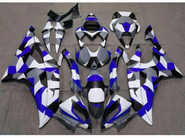 2008-2016 Blue Camo Plain R6 Motorcycle Fairings
