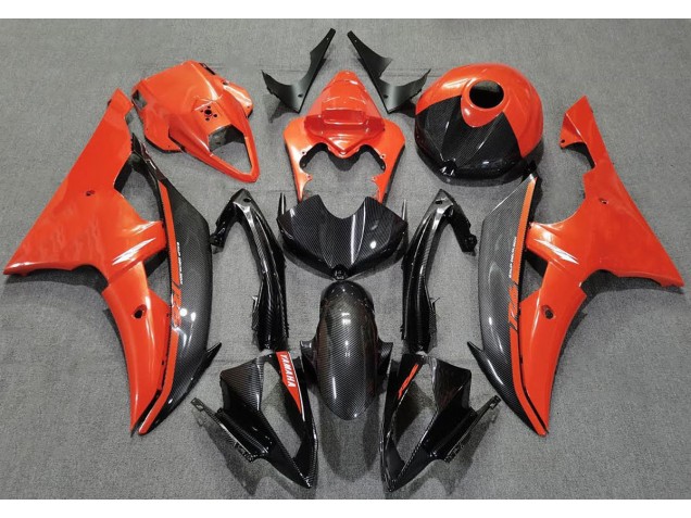 2008-2016 Gloss Orange and Carbon R6 Motorcycle Fairings
