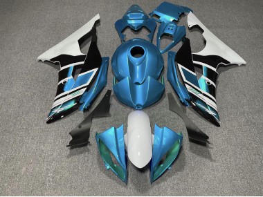 2008-2016 Light Blue Black and White OEM Style R6 Motorcycle Fairings