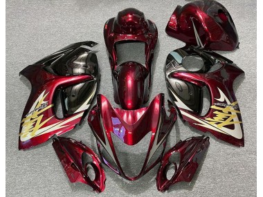 2008-2020 Deep Red & Gold GSXR 1300 Hayabusa Motorcycle Fairings