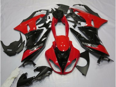 2009-2012 Gloss Red and Black ZX6R Motorcycle Fairings