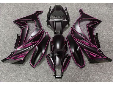 2011-2015 Matte Black & Pink Lining ZX10R Motorcycle Fairings
