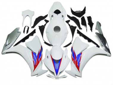 2012-2016 Gloss White and Silver CBR1000RR Motorcycle Fairings
