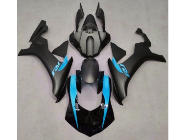 2015-2019 Matte Black & Light Blue R1 Motorcycle Fairings