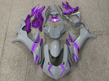 2015-2019 Nardo Grey & Purple Accents R1 Motorcycle Fairings