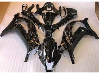 2016-2019 Black and Gold ZX10R Motorcycle Fairings